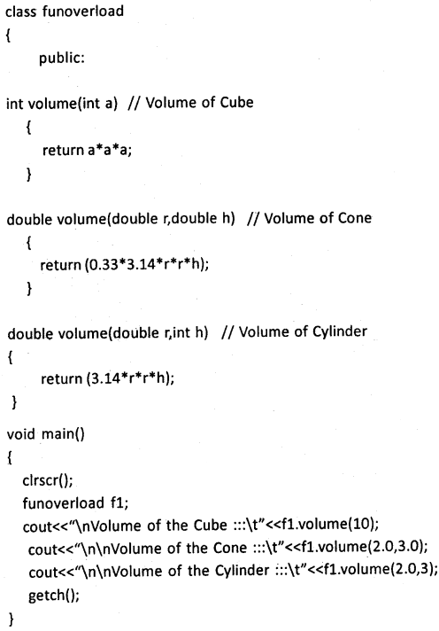 Write A C Program To Find The Volume Of A Cone Cube And Cylinder