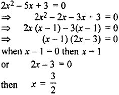 Solve The Following Equation Factorization I 2x 2 5x 3 0 Sarthaks Econnect Largest Online Education Munity