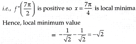 Find The Local Maxima And Local Minima Of The Function F X Sin X Cos X 0 X 2p Also Find The Local Maximum And Local Minimum Values