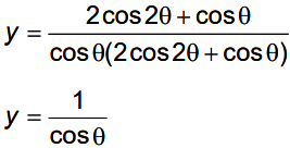 Then value of y'' + y' + y is