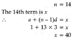 If 1 4 7 10 X 287 Find The Value Of X Sarthaks Econnect Largest Online Education Munity