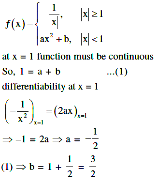 If F X 1 X X 1 Ax 2 B X 1 Is Differentiable At Every Point Of The Domain Sarthaks Econnect Largest Online Education Community