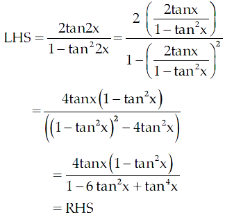 Prove That Tan 4x 4tanx 1 Tan 2 X 1 6tan 2 X Tan 4 X Sarthaks Econnect Largest Online Education Community