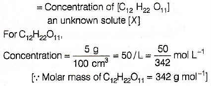 A 5 Solution Of Cane Sugar Molar Mass 342 Is Isotonic With 1