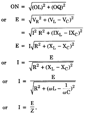 the phasor diagram for this circuit