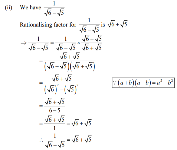 Express Each One Of The Following With Rational Denominator I 1 3 2 Ii 1 6 5 Iii 16 41 5 Sarthaks Econnect Largest Online Education Community