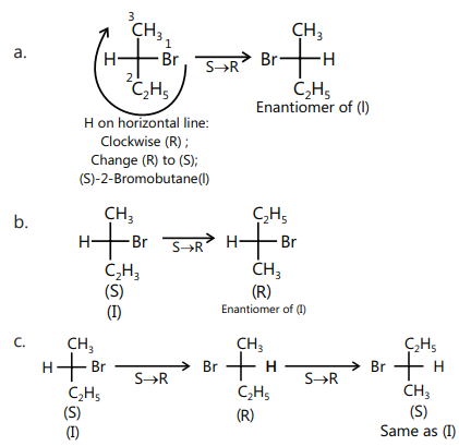 Give the effect of the configuration of (S)–2– bromo butane on ...