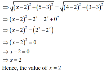 If The Points A 4 3 And B X 5 Lie On The Circle With Center O 2 3 Find The Value Of X Sarthaks Econnect Largest Online Education Community