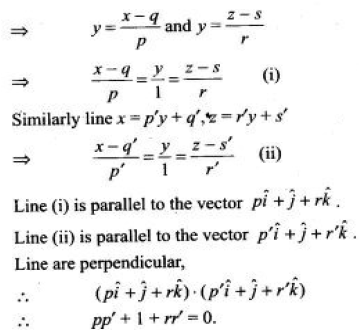 Prove That The Lines X Py Q Z Ry S And X P Y Q Z R Y S Are Perpendicular If Pp Rr 1 0 Sarthaks Econnect Largest Online Education Community