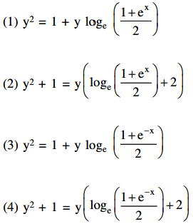 The Solution Curve Of The Differential Equation 1 E X 1 Y 2 Dy Dx Y 2 Which Passes Through The Point 0 1 Is Sarthaks Econnect Largest Online Education Community