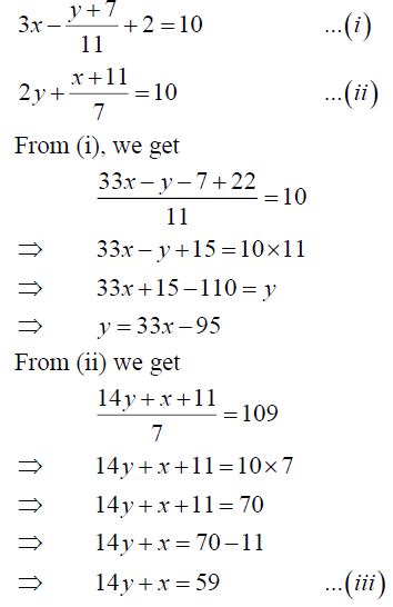 Solve The Following Systems Of Equations 3x Y 7 11 2 10 2y X 11 7 10 Sarthaks Econnect Largest Online Education Community