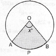 In Given Fig O Is The Centre Of A Circle If The Area Of The Sector Oapb Is 5 36 Times The Area Of The Circle Then Find The Value Of X