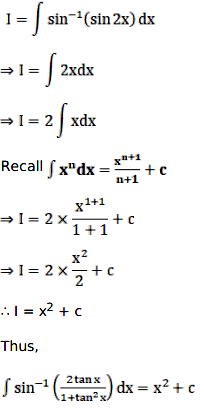 Evaluate The Following Integrals Sin 1 2tanx 1 Tan 2x Dx Sarthaks Econnect Largest Online Education Community