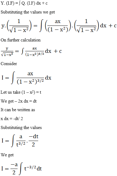 Find The General Solution For The Following Differential Equations 1 X 2 Dy Dx Xy Ax Sarthaks Econnect Largest Online Education Community