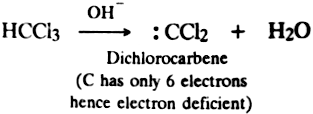 For the reaction of phenol with CHCl3 in presence of KOH