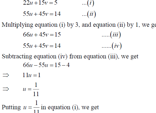 Solve The Following Systems Of Equations 22 X Y 15 X Y 5 55 X Y 45 X Y 14 Sarthaks Econnect Largest Online Education Community