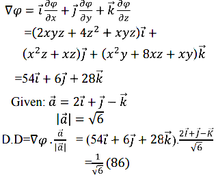 Find The Directional Derivative Of F X 2yz 4xz Xyz At 1 2 3 In The Direction Of Vector 2i J K Sarthaks Econnect Largest Online Education Community