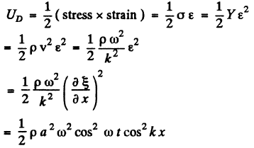 A Standing Wave ℰ A Sin Kx Cos Wt Is Maintained In A Homogeneous Rod With Cross Sectional Area S And Density R Sarthaks Econnect Largest Online Education Community