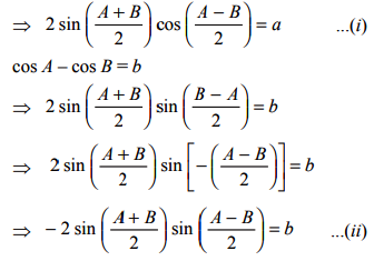 If Sina Sinb A Cosa Cosb B Then The Value Of Cos A B Is Sarthaks Econnect Largest Online Education Community