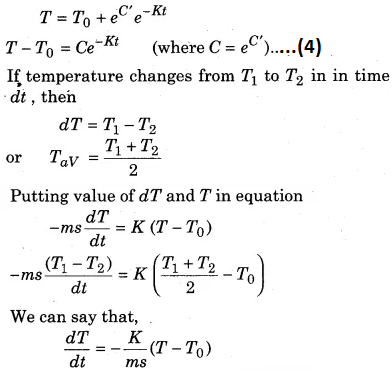 9) Derive an expression to calculate the time of cooling of a body throug..
