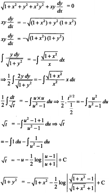 Solve The Differential Equation 1 X 2 Y 2 X 2y 2 Xy Dy Dx 0 Sarthaks Econnect Largest Online Education Community