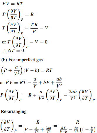 Imperfect gas 2025 equation of state