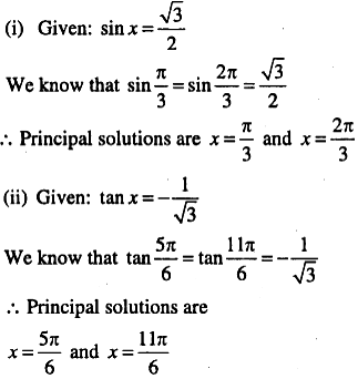 Find The Principal Solution Of The Following Equations I Sinx 3 2 Ii Tanx 1 3 Sarthaks Econnect Largest Online Education Community