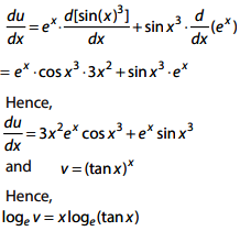 If Y E Xsinx 3 Tanx X Then Find Dy Dx Sarthaks Econnect Largest Online Education Community