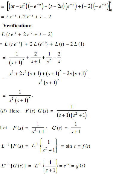i) 1/s^2(s + 1)^2 (ii) 1/(s + 1)(s^2 + 1) (iii) s/(s + 1)^2(s^2 + ...