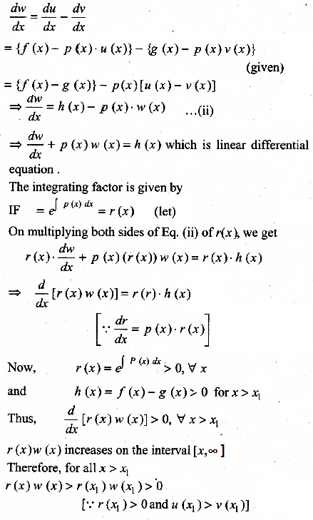 Let U X And V X Satisfy The Differential Equations Du Dx P X U F X And Dv Dx P X V G X Sarthaks Econnect Largest Online Education Community