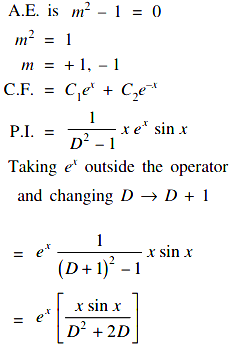 Solve D 2y Dx 2 Y Xe Xsinx Sarthaks Econnect Largest Online Education Community