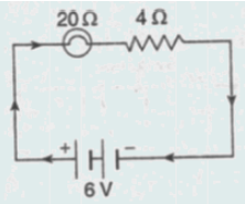 An Electric Bulb Of Resistance 20 W And A Resistance Wire Of 4 W Are Connected In Series With A 6 V Battery Draw The Circuit Diagram And Calculate Sarthaks