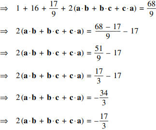 If A 1 B 4 C 17 3 Such That A B 3c 0 Find The Value Of A B B C C A Sarthaks Econnect Largest Online Education Community