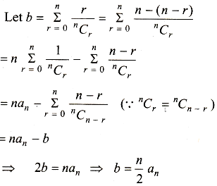 If An 1 Ncr For N 0 N Then R Ncr For N 0 N Equals Sarthaks Econnect Largest Online Education Community