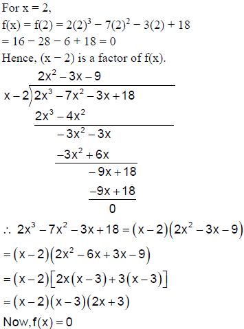 Factorise The Expression F X 2x 3 7x 2 3x 18 Sarthaks Econnect Largest Online Education Munity