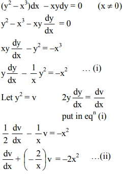 The General Solution Of The Differential Equation Y 2 X 3 Dx Xydy 0 X 0 Is Where C Is A Constant Of Integration Sarthaks Econnect Largest Online Education Community