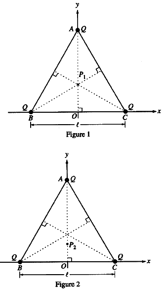 Three Particles A B And C Have Equal Positive Charges Q And Are Held In Place At The Vertices Of An Equilateral Triangle With Sides Of Length L Sarthaks Econnect