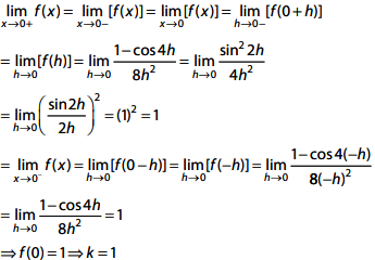 If The Function F X 1 Cos4x 8x 2 Where X 0 And F X K Where X 0 Is A Continuous Function At X 0 Sarthaks Econnect Largest Online Education Community