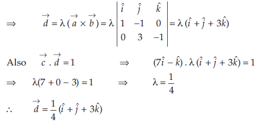 Let Vector A I J B 3j K And C 7i K Find A Vector D Which Is Perpendicular To Both A And B And C D 1 Sarthaks Econnect Largest Online Education Community