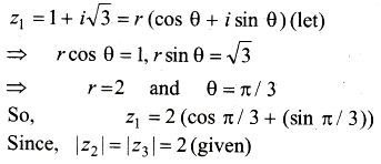 Suppose Z1 Z2 Z3 Are The Vertices Of An Equilateral Triangle Inscribed In Sarthaks Econnect Largest Online Education Munity