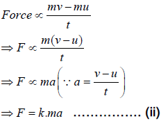 Derive The Mathematical Formulation Of Newton S Second Law Of Motion Sarthaks Econnect Largest Online Education Community