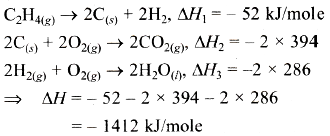 If enthalpies of formation for C2H4 g CO2 g and H2O l at 25 C