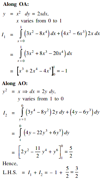 Verify Green S Theorem In The Plane For C 3x 2 8y 2 Dx 4y 6xy Dy Sarthaks Econnect Largest Online Education Community