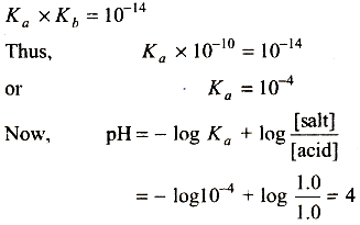 A Certain Buffer Solution Contains Equal Concentration Of X And Hx The Kb For X Is 10 10 Sarthaks Econnect Largest Online Education Community