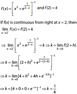 The function defined by f(x) = {((x^2 + e^1/(2 - x))^-1, x ≠ 2), (k, x ...