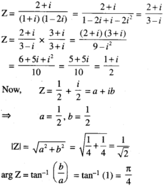 Express 2 I 1 I 1 2i In The Form Of A Ib Find Its Modulus And Argument Sarthaks Econnect Largest Online Education Community