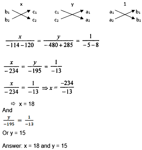Solve The System Of Equations By Using The Method Of Cross Multiplication X 6 Y 15 4 X 3 Y 12 19 4 Sarthaks Econnect Largest Online Education Community