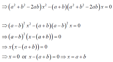 Solve The Following Quadratic Equations By Factorization X A X B X B X A A B B A Sarthaks Econnect Largest Online Education Community