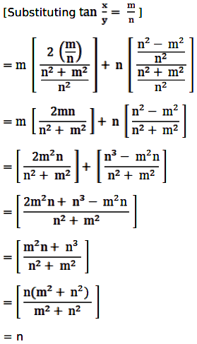 If Tan X 2 M N Then Write The Value Of M Sin X N Cos X Sarthaks Econnect Largest Online Education Community