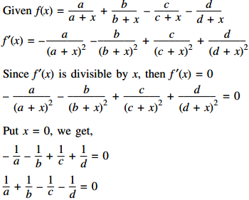 If F X A A X B B X C C X D D X And F X Is Divisible By X 2 Sarthaks Econnect Largest Online Education Community